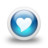 Glossy 3d blue heart Icon